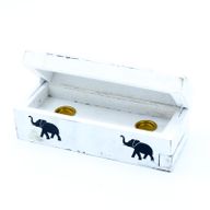 Porte-Encens Délavé Blanc - Cône Boîte à Fumée 15 cm
