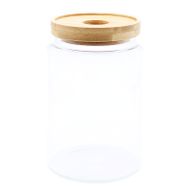 Bocal en Verre Couvercle Bambou - 15cm