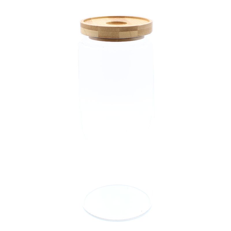 Bocal en Verre Couvercle Bambou - 25cm