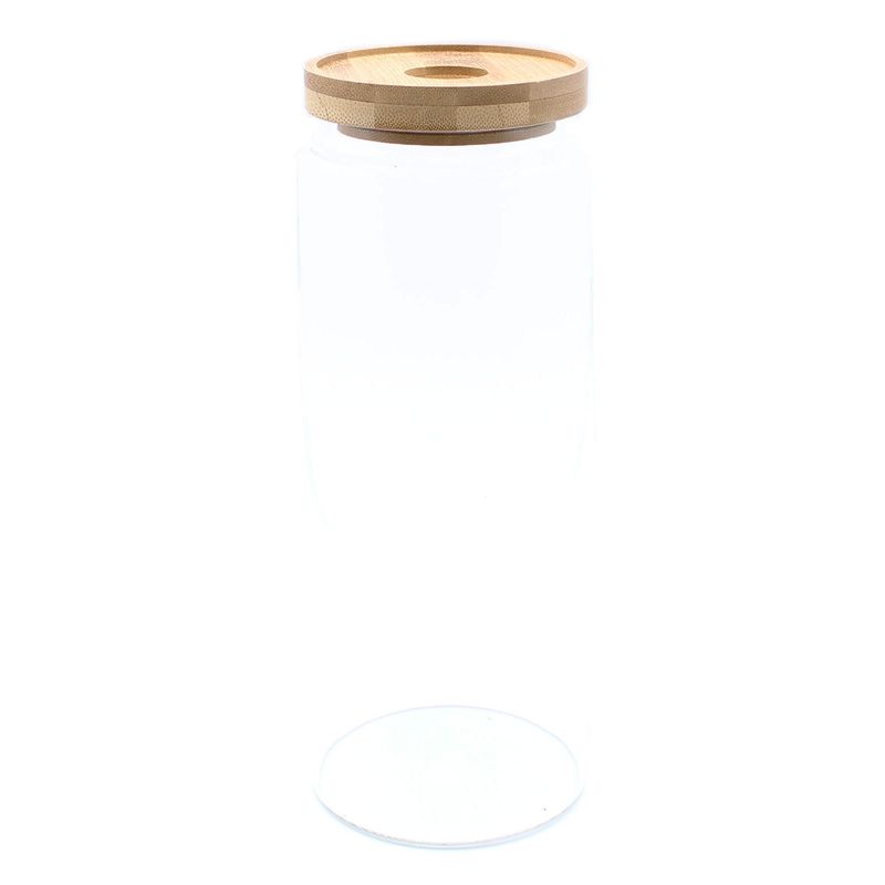 Bocal en Verre Couvercle Bambou - 25cm