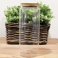 Bocal en Verre Couvercle Bambou - 25cm
