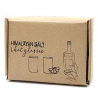 Set de 2 Shooter en Sel d'Himalaya avec Plateau de Service en Bois