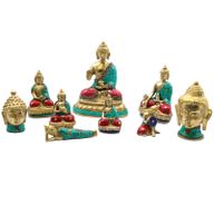 Figurines Boudha en Cuivre - Mains Hautes - 7.5 cm