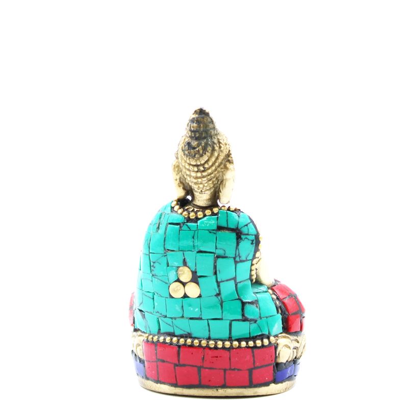 Figurines Boudha en Cuivre - Mains Hautes - 7.5 cm