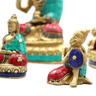 Figurines Boudha en Cuivre - Tête Grande - 11.5 cm