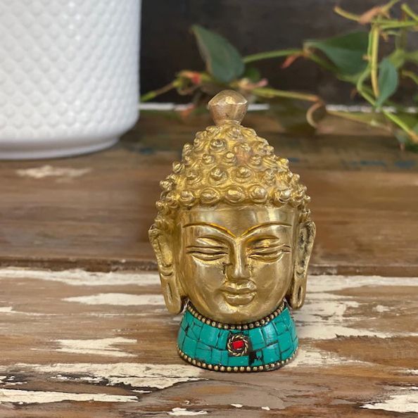 Figurines Boudha en Cuivre - Tête Medium - 8 cm