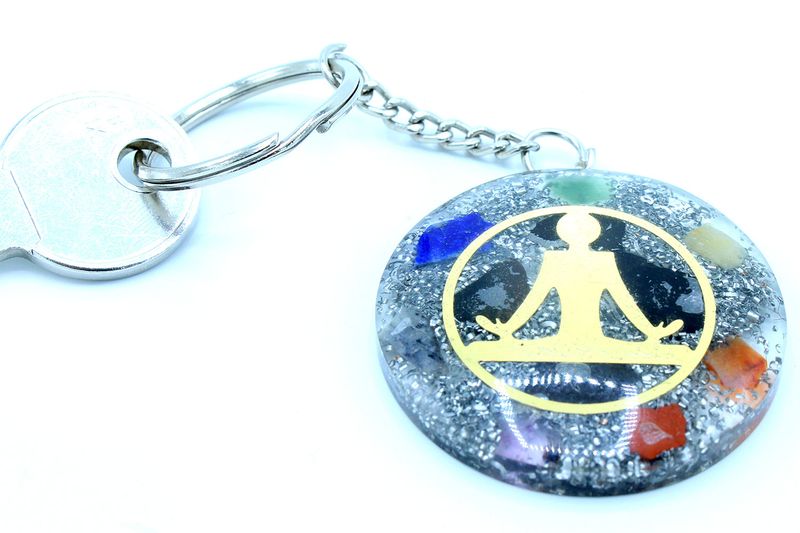 Porte-Clés Orgonite - Buddha Sept Chakra