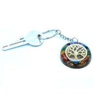 Porte-Clés Orgonite - Gemmes Chakra Arbre de la Vie