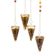 Pendule Orgonite de Puissance Chakra - Oeil Tigré
