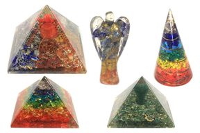 Pyramide Orgonite - Sept Chakra Fleur de Vie - 70 mm