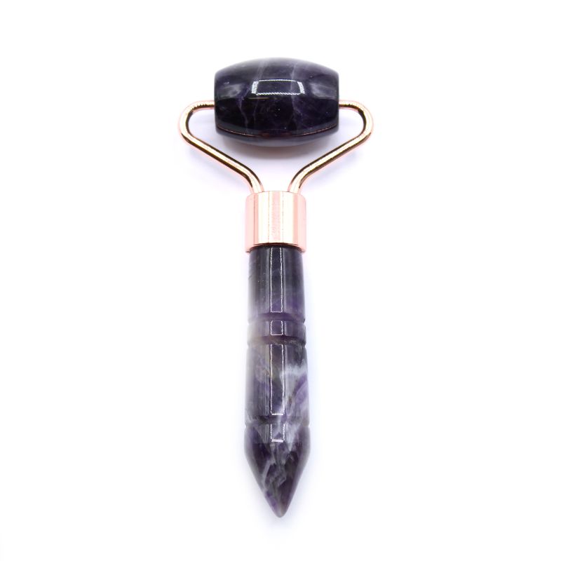 Mini Rouleau de Massage Visage - Améthyste
