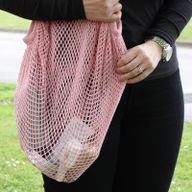Sac en Filet en Coton Pur - Rose