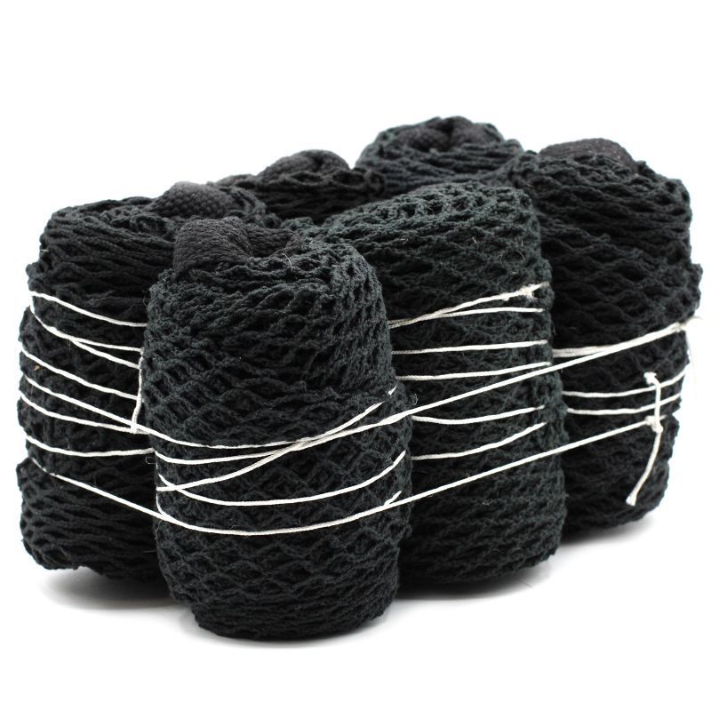 Sac en Filet en Coton Pur - Noir