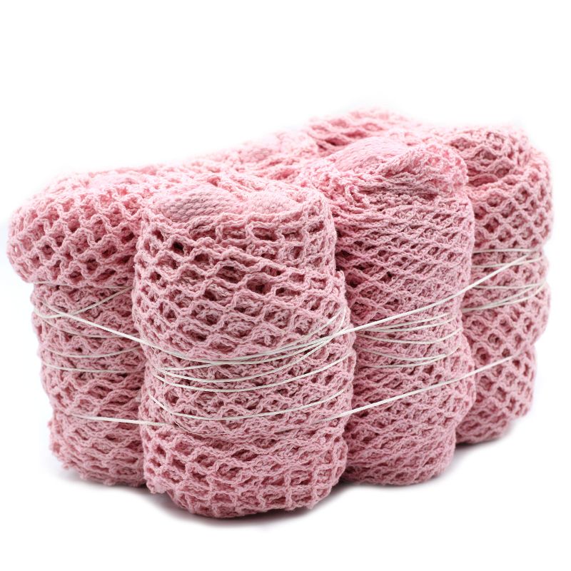 Sac en Filet en Coton Pur - Rose