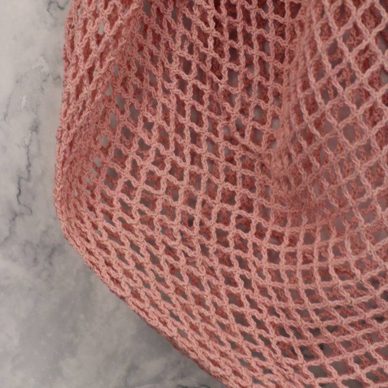 Sac en Filet en Coton Pur - Rose