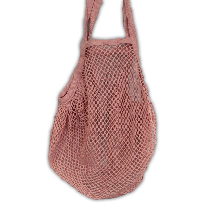 Sac en Filet en Coton Pur - Rose
