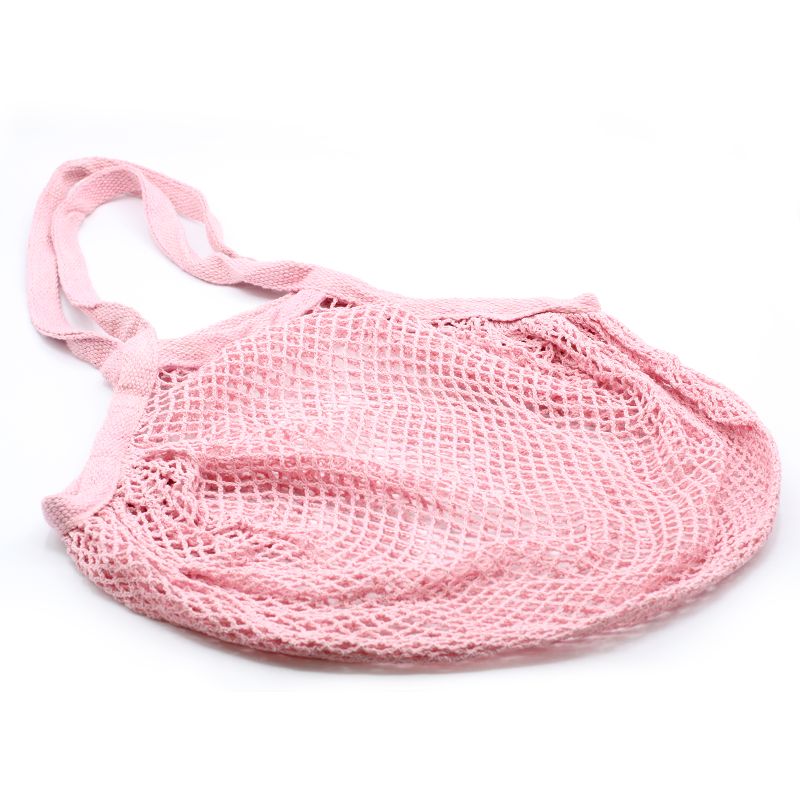 Sac en Filet en Coton Pur - Rose