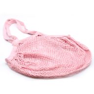 Sac en Filet en Coton Pur - Rose