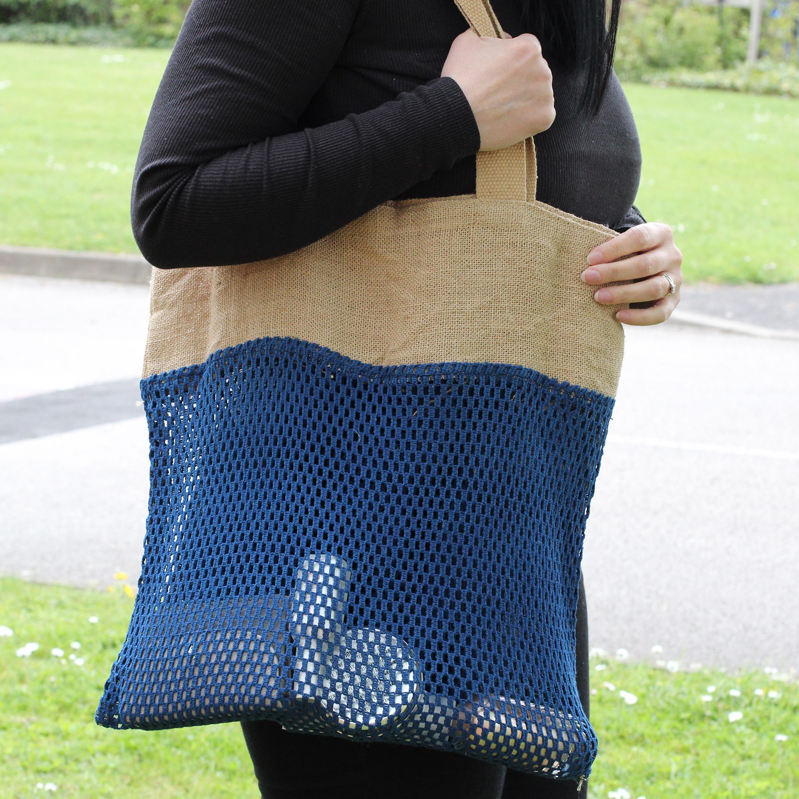 Sac en Filet en Coton et Jute