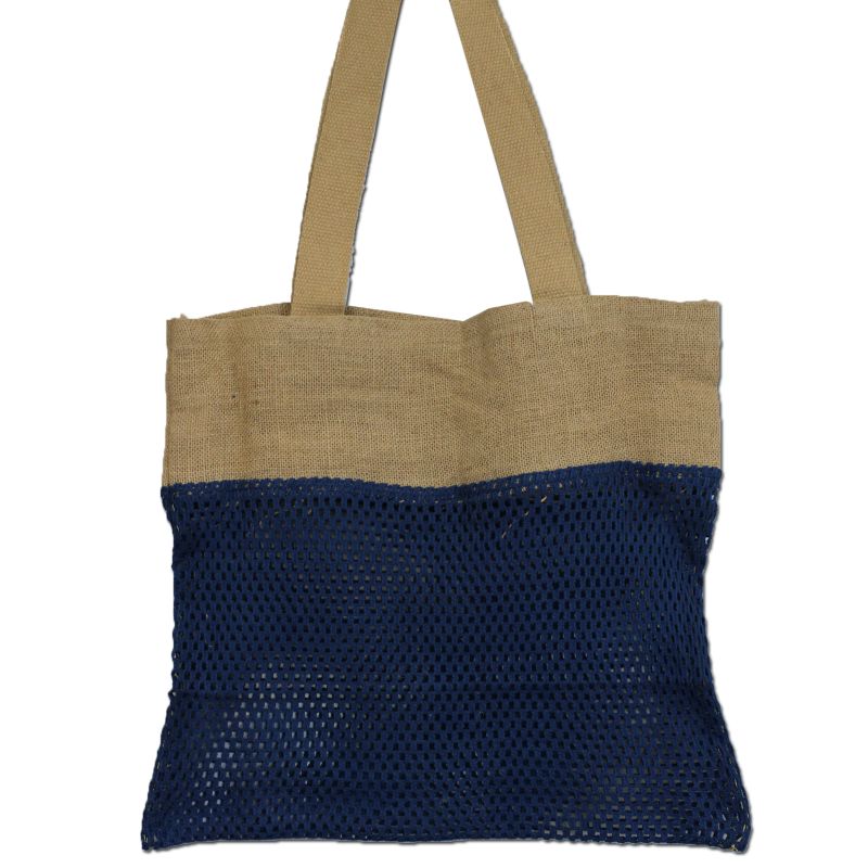 Sac en Filet en Coton et Jute - Denim