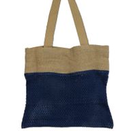 Sac en Filet en Coton et Jute - Denim