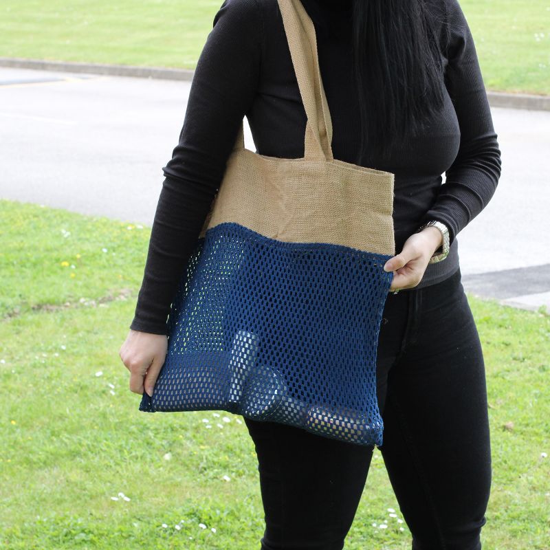 Sac en Filet en Coton et Jute - Denim