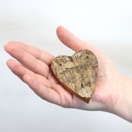 Lettre Rustique en Écorce - "Heart Shape" (12) - Petit 7cm