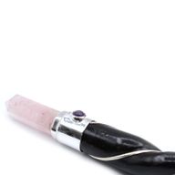 Baguette de Guérison Torsadé - Quartz Rose Argenté