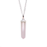 Pendentif pointe classique en pierres précieuses - Quartz rose