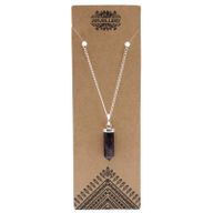 Pendentif pointe classique en pierres précieuses - Améthyste