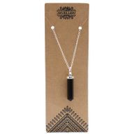 Pendentif Point Classique Pierres Précieuses - Agate Noire
