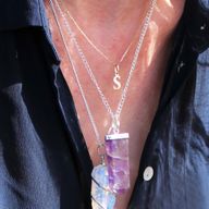 Pendentif Crayon Plat Pierres Précieuses - Améthyste