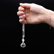 Pendentif Mains Guérissantes en Pierres Précieuses - Quartz Rose