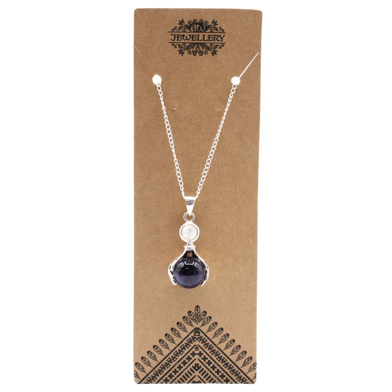 Pendentif Mains Guérisseur Pierres Précieuses - Améthyste