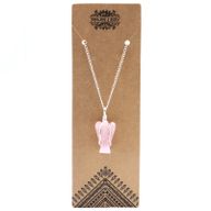 Pendentif Ange Gardien Pierre Précieuse - Quartz Rose