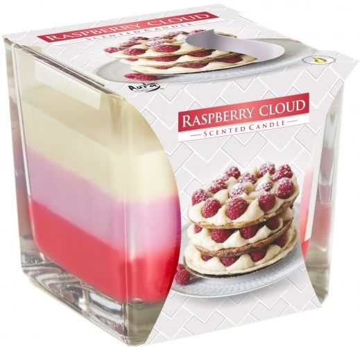 Bougies Arc-en-Ciel en Verre - Nuage de framboise