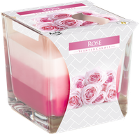 Bougies Arc-en-Ciel en Verre - Rose
