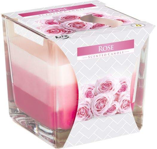Bougies Arc-en-Ciel en Verre - Rose