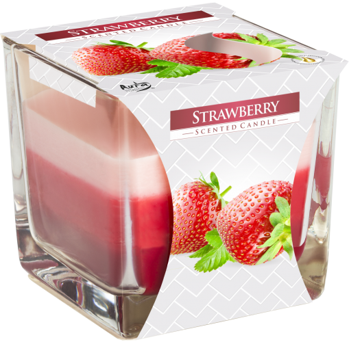 Bougies Arc-en-Ciel en Verre - Fraise