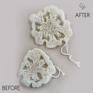 Loofah de Luxe Égyptien avec Ficelle en Coton - Non Compressé - 2 cm
