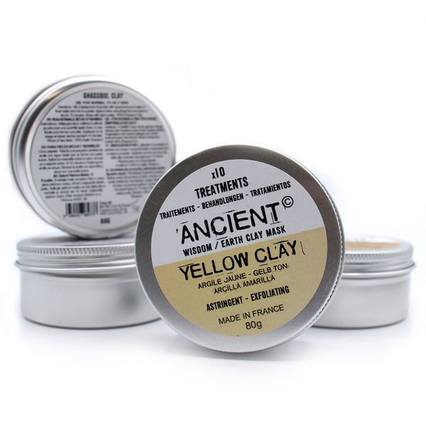 Masques pour visage en argile Jaune 80g