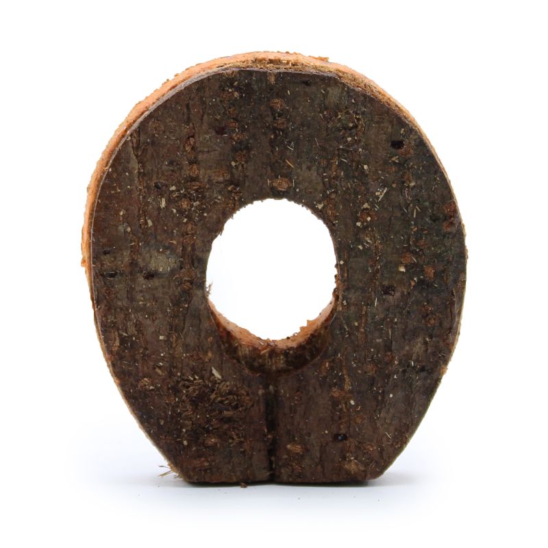 Lettre Rustique en Écorce - "O" (12) - Petit 7cm