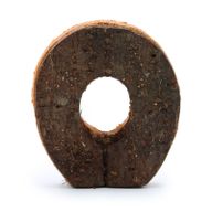 Lettre Rustique en Écorce - "O" (12) - Petit 7cm
