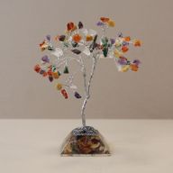 Arbre à Pierres Précieuses avec Base en Orgonite - 80 Pierres - Multi