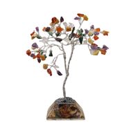 Arbre à Pierres Précieuses avec Base en Orgonite - 80 Pierres - Multi