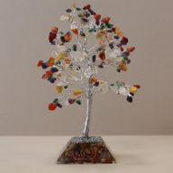 Arbre à Pierres Précieuses avec Base en Orgonite - 160 Pierres - Multi