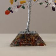 Arbre à Pierres Précieuses avec Base en Orgonite - 160 Pierres - Multi