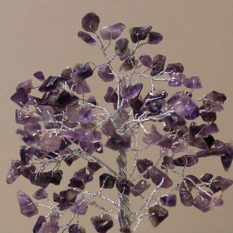 Arbre à Pierres Précieuses avec Base en Orgonite - 160 Pierres - Améthyste