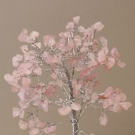 Arbre à Pierres Précieuses avec Base en Orgonite - 160 Pierres - Quartz rose