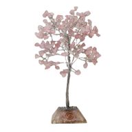Arbre à Pierres Précieuses avec Base en Orgonite - 160 Pierres - Quartz rose